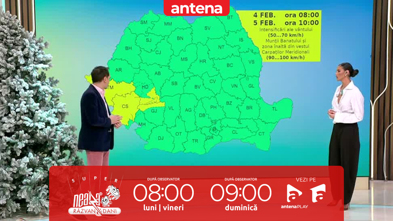 Super Neatza, 4 februarie 2026. Prognoza meteo cu Ramona Olaru: Vremea se &icirc;ncălzeşte &icirc;n toată țara