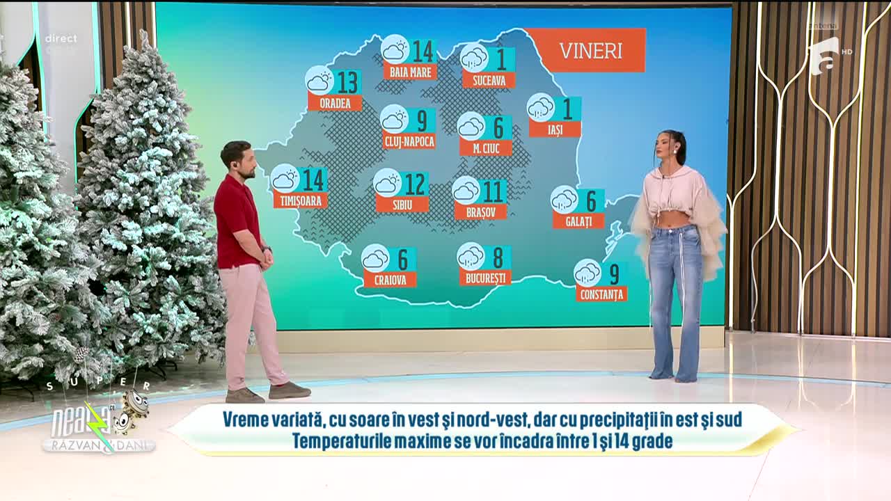 Super Neatza, 6 februarie 2026. Prognoza meteo cu Ramona Olaru: Soare &icirc;n vest şi nord-vest, precipitaţii &icirc;n est şi sud