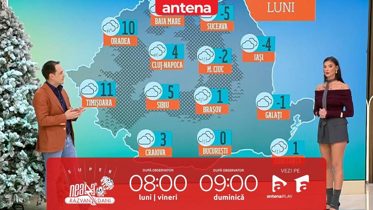 Super Neatza, 9 februarie 2026. Prognoza meteo cu Ramona Olaru: Vremea se răcește!