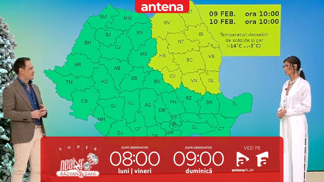Super Neatza, 10 februarie 2026. Prognoza meteo cu Ramona Olaru: Vreme rece, cu ninsori &icirc;n mare parte din țară