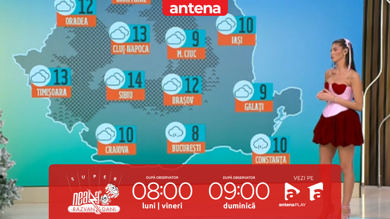 Super Neatza, 13 februarie 2026. Prognoza meteo cu Ramona Olaru: Vreme mohor&acirc;tă, dar caldă pentru luna februarie