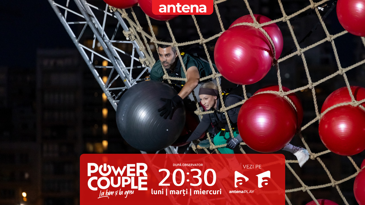 Power Couple Rom&acirc;nia, 18 februarie 2026. Sandra Izbașa și Răzvan Bănică au făcut senzație la scara cu mingi! Dani Oțil: Vreau să vă imaginați că sunteți vecinii lor!