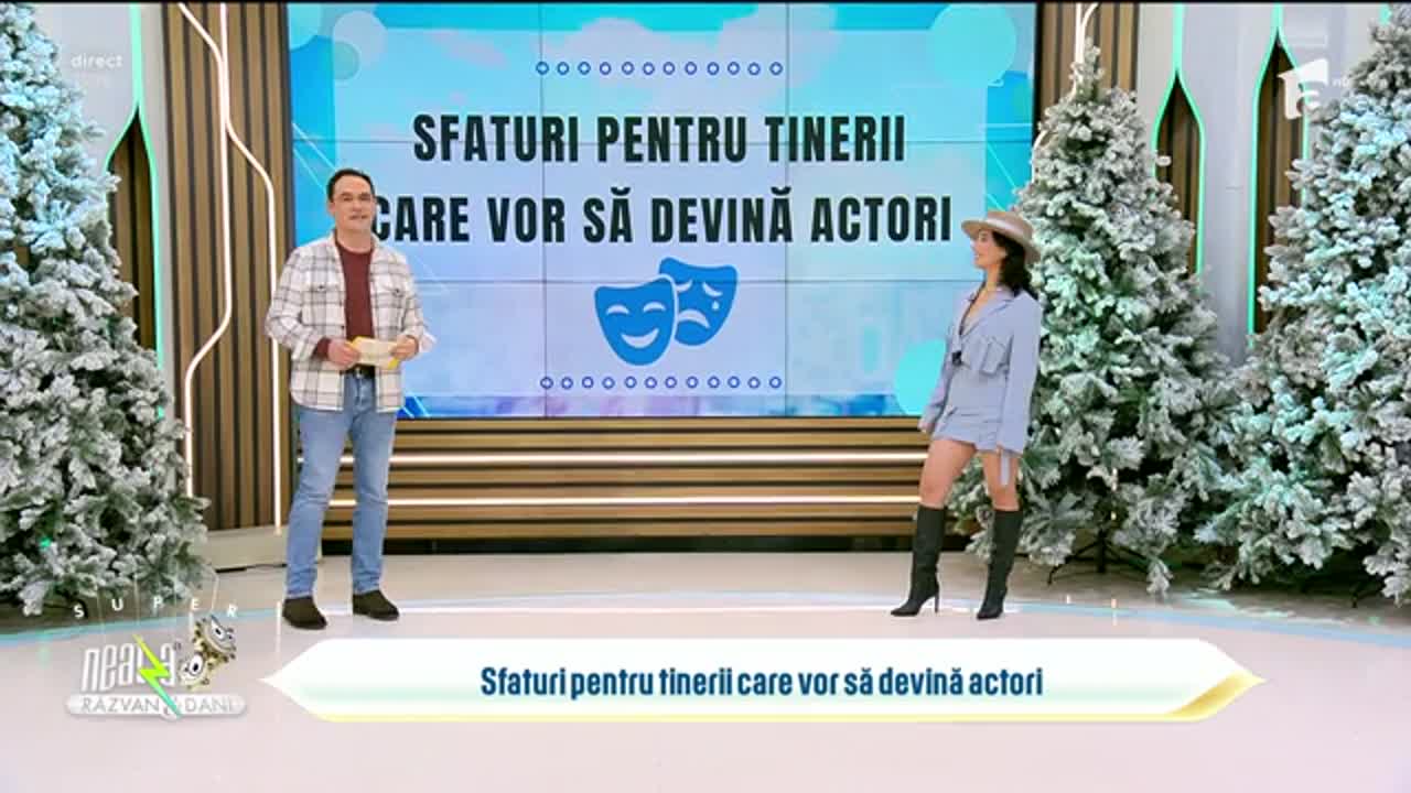 Super Neatza, 20 februarie 2026. Sfaturi pentru tinerii care vor să devină actori