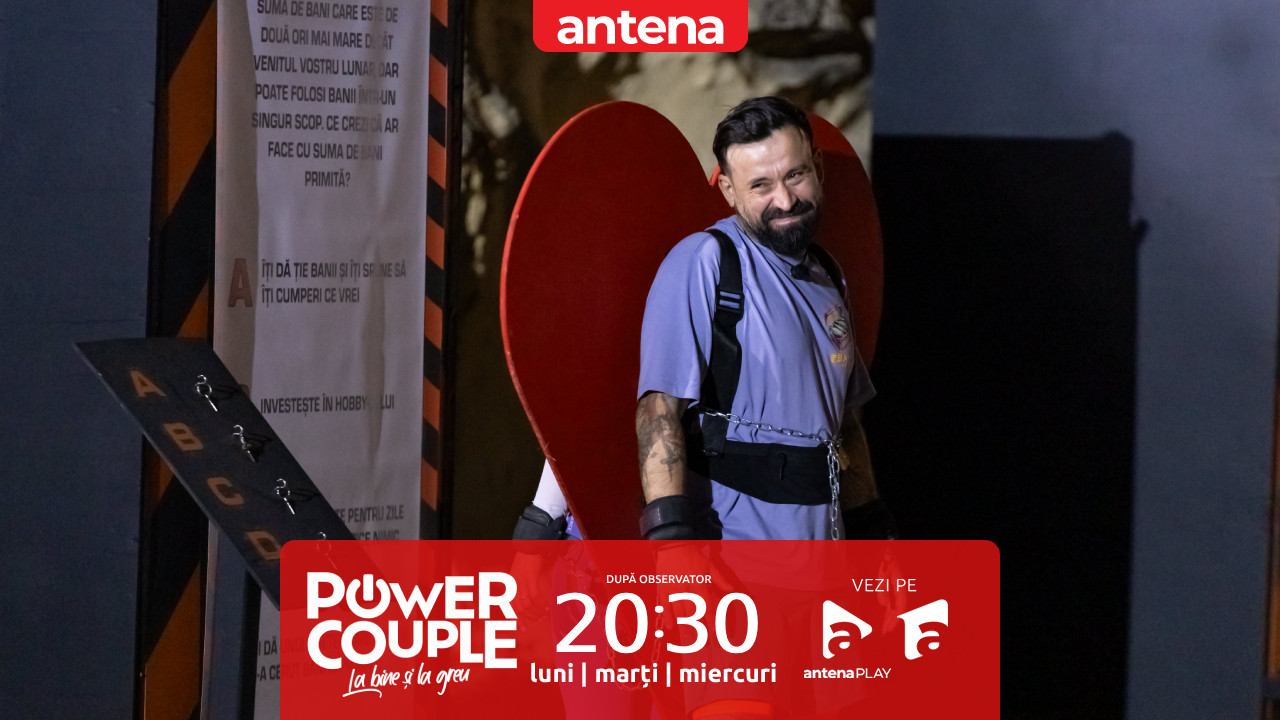 Power Couple Rom&acirc;nia, 25 februarie 2026. Luiza și Cătălin Zmărăndescu vs. Oase și Maria Pitică la proba Un cuplu cu greutate!