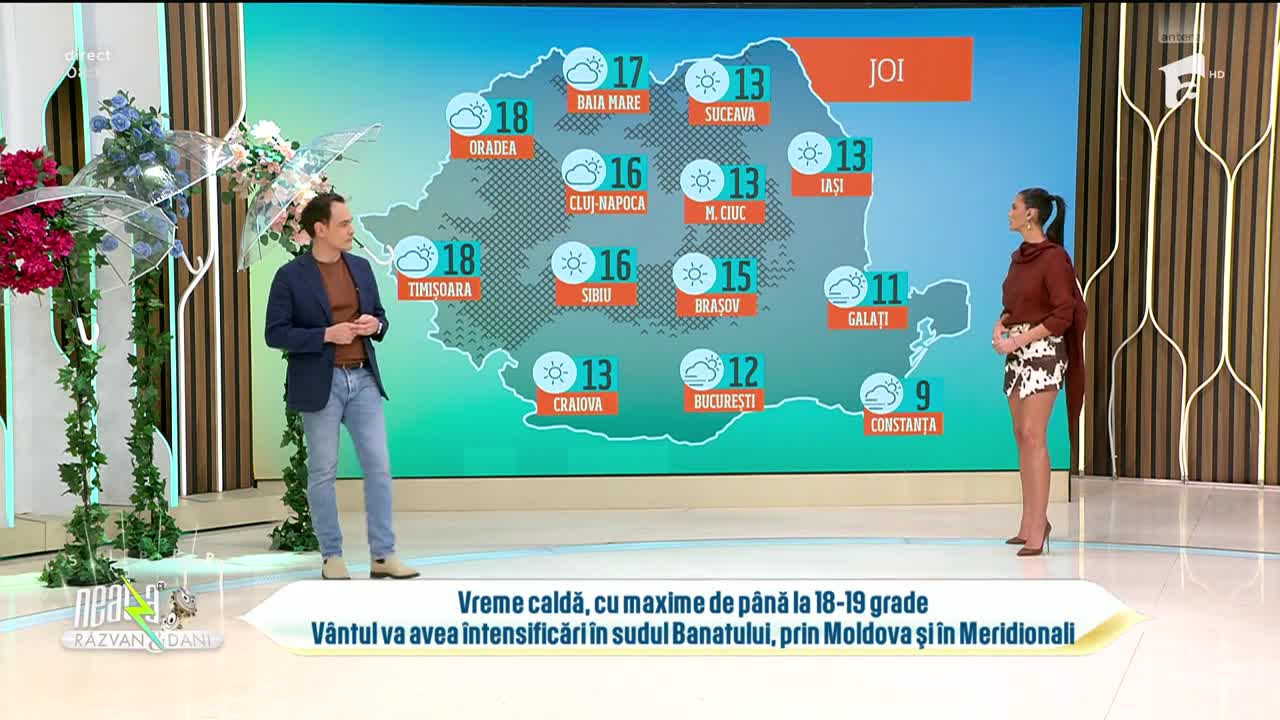 Super Neatza, 10 martie 2026. Prognoza meteo cu Ramona Olaru: Maximele termice pot ajunge p&acirc;nă la 19 grade