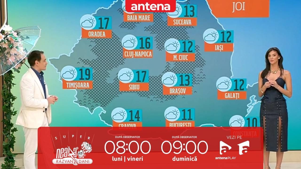 Super Neatza, 12 martie 2026. Prognoza meteo cu Ramona Olaru: Temperaturile maxime se &icirc;ncadrează &icirc;ntre 10 și 20 de grade