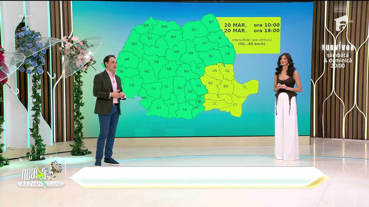Super Neatza, 20 martie 2026. Prognoza meteo cu Ramona Olaru: Cer mai mult noros și precipitații slabe