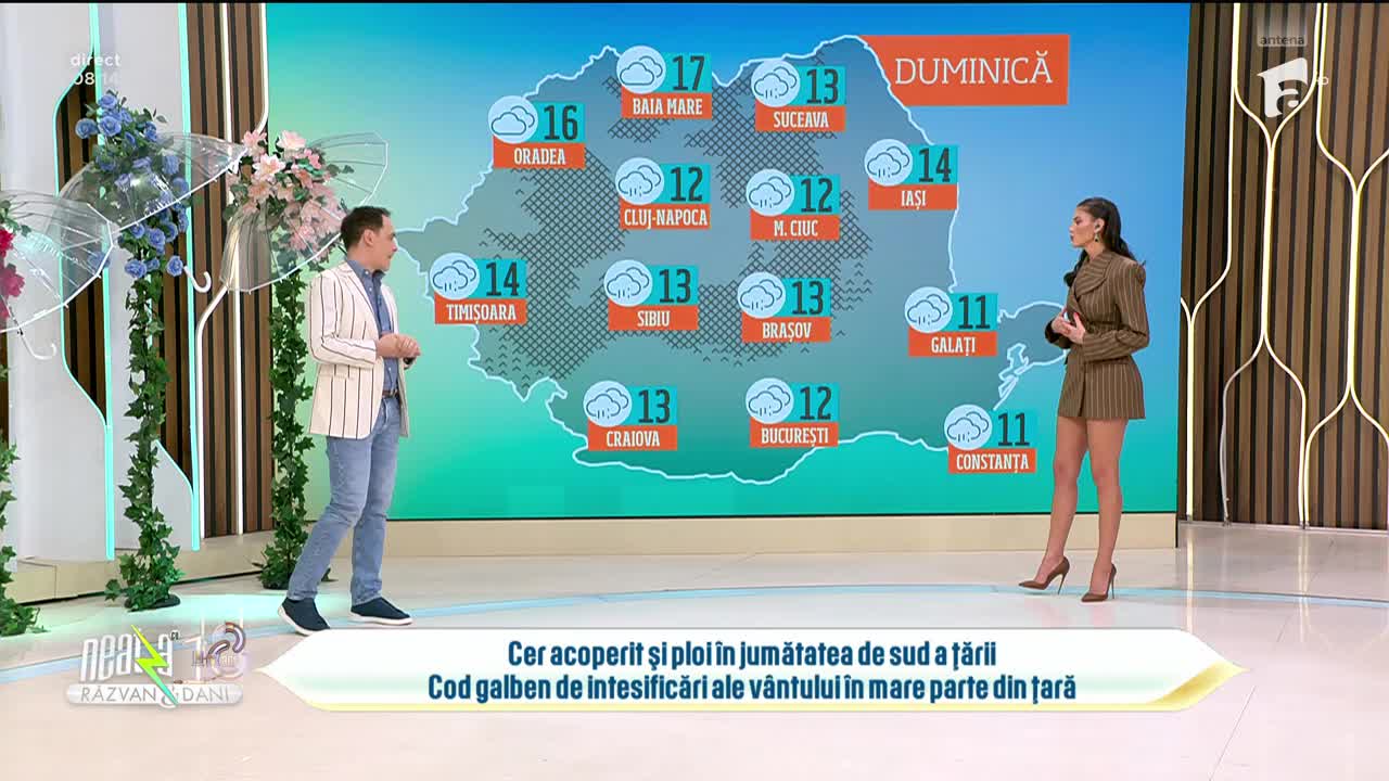 Super Neatza. Prognoza meteo cu Ramona Olaru: Cer acoperit și ploi &icirc;nsemnate cantitativ