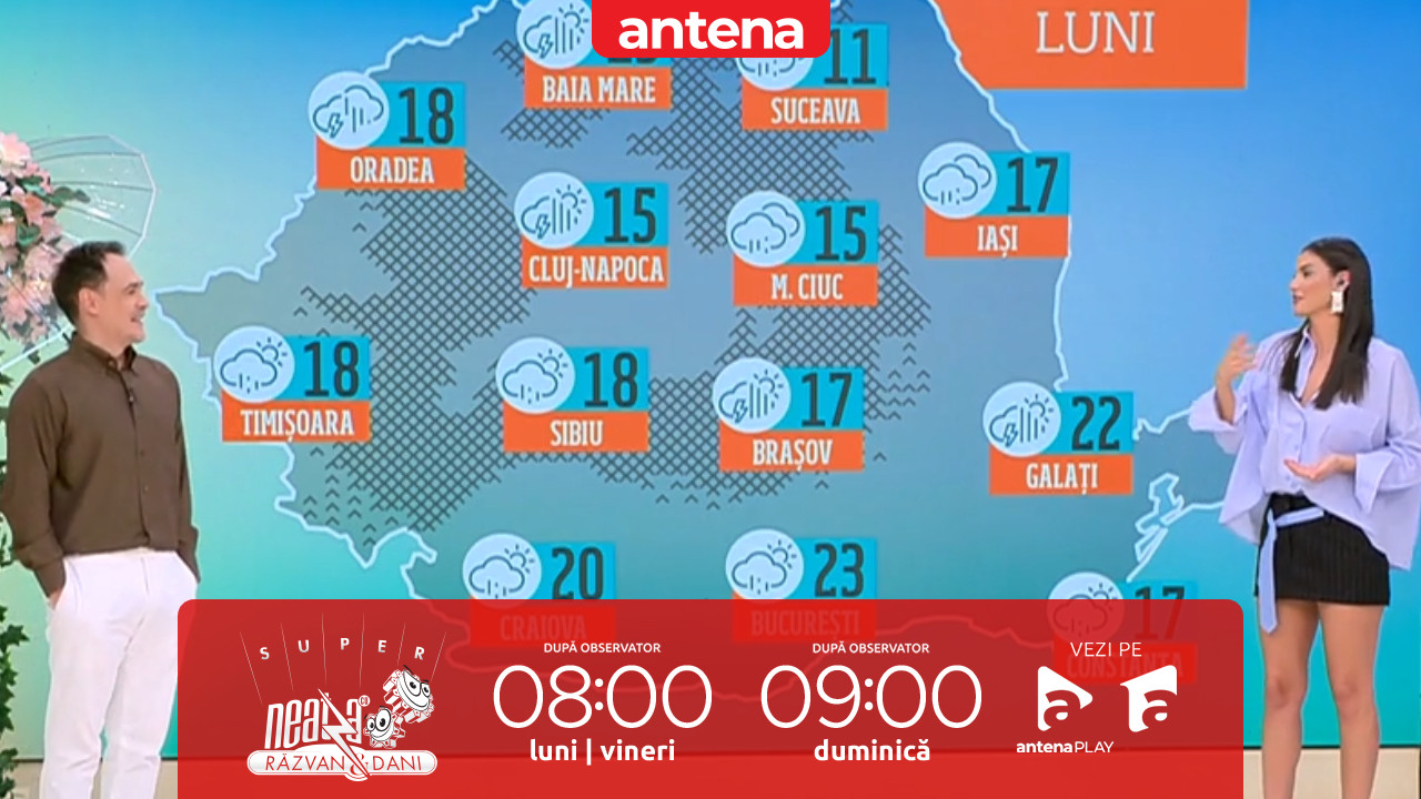 Super Neatza. Prognoza meteo cu Ramona Olaru: Ploile se extind &icirc;n toată țara!