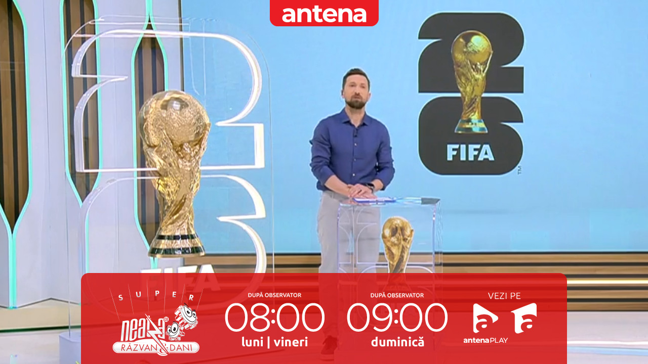 Super Neatza. Fii parte din istorie! Urmărește Campionatul Mondial de Fotbal, LIVE pe Antena și AntenaPLAY &icirc;ntre 11-19 iulie