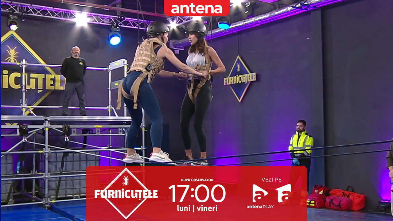 Furnicuțele 2026. Jocul &bdquo;FurnicaArena&rdquo;. Diana Matei și Denise Rifai, probă de echilibru extremă: &bdquo;&Icirc;mi tremură m&acirc;inile!&rdquo;