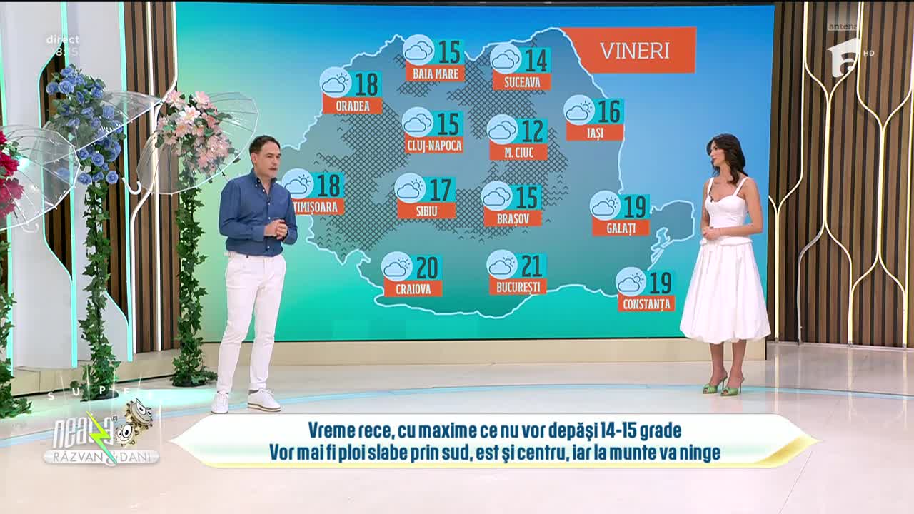 Super Neatza. Prognoza meteo cu Ramona Olaru: Maxime termice ce nu vor depăși 14-15 grade