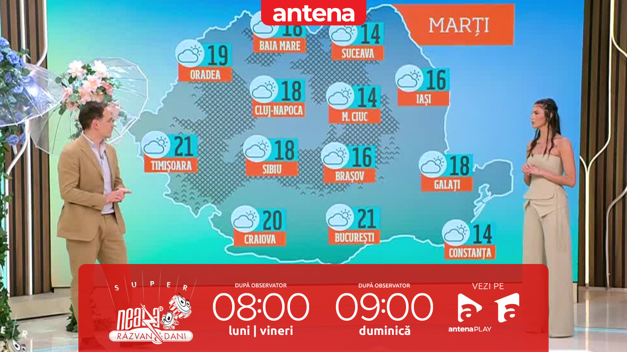 Super Neatza. Prognoza meteo cu Ramona Olaru: Vreme &icirc;nsorită, dar rece pentru luna aprilie