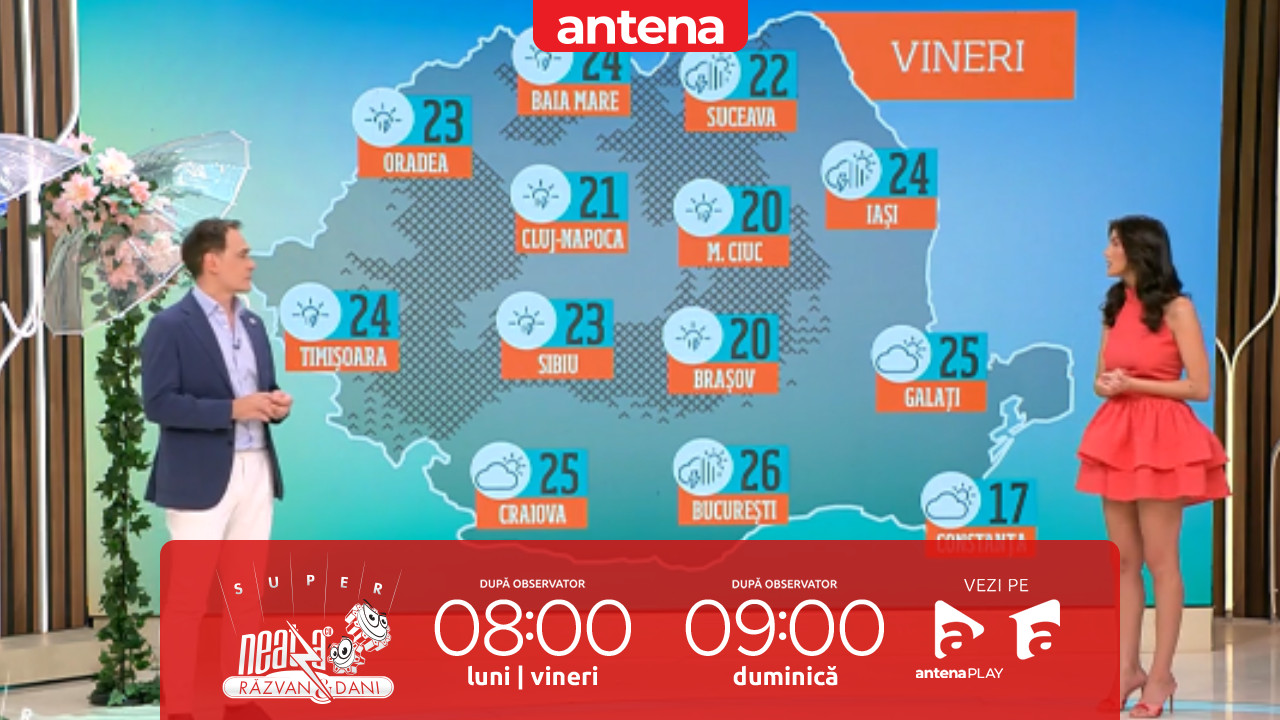 Super Neatza. Prognoza meteo cu Ramona Olaru: Va ploua &icirc;n majoritatea regiunilor țării