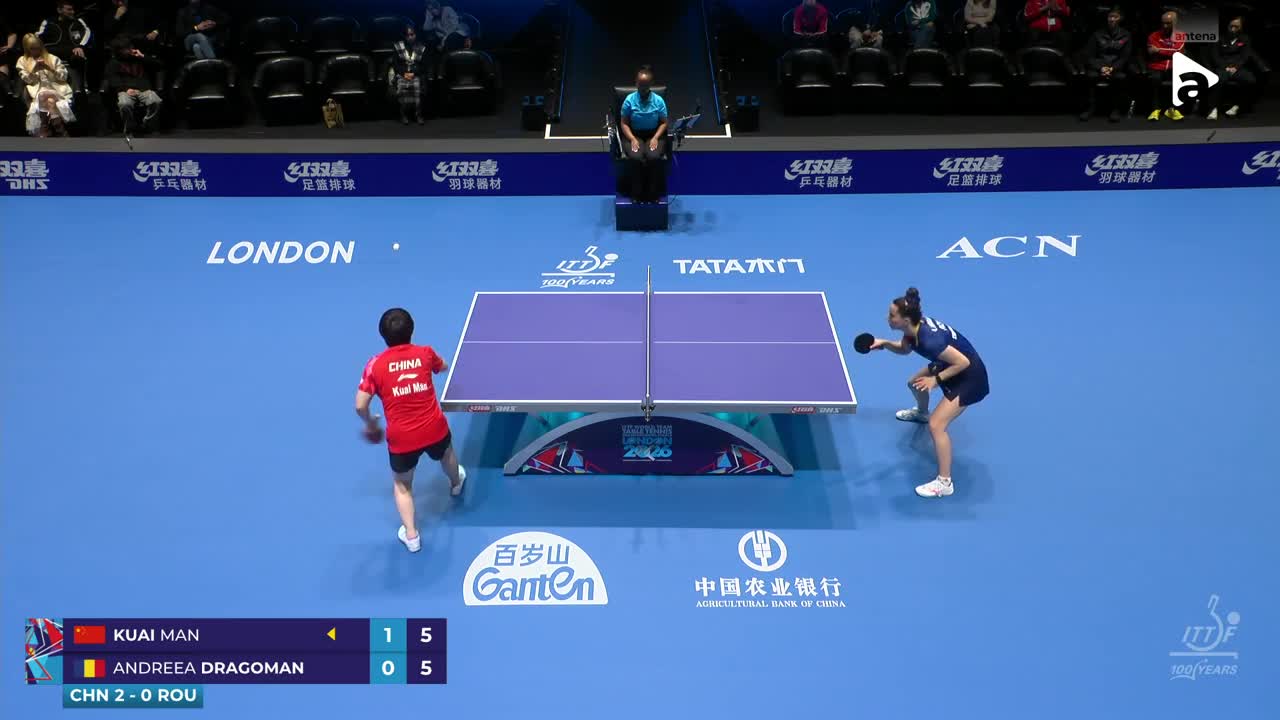Campionatul Mondial de Tenis de masă | Londra 2026: Kuai Man vs Andreea Dragoman