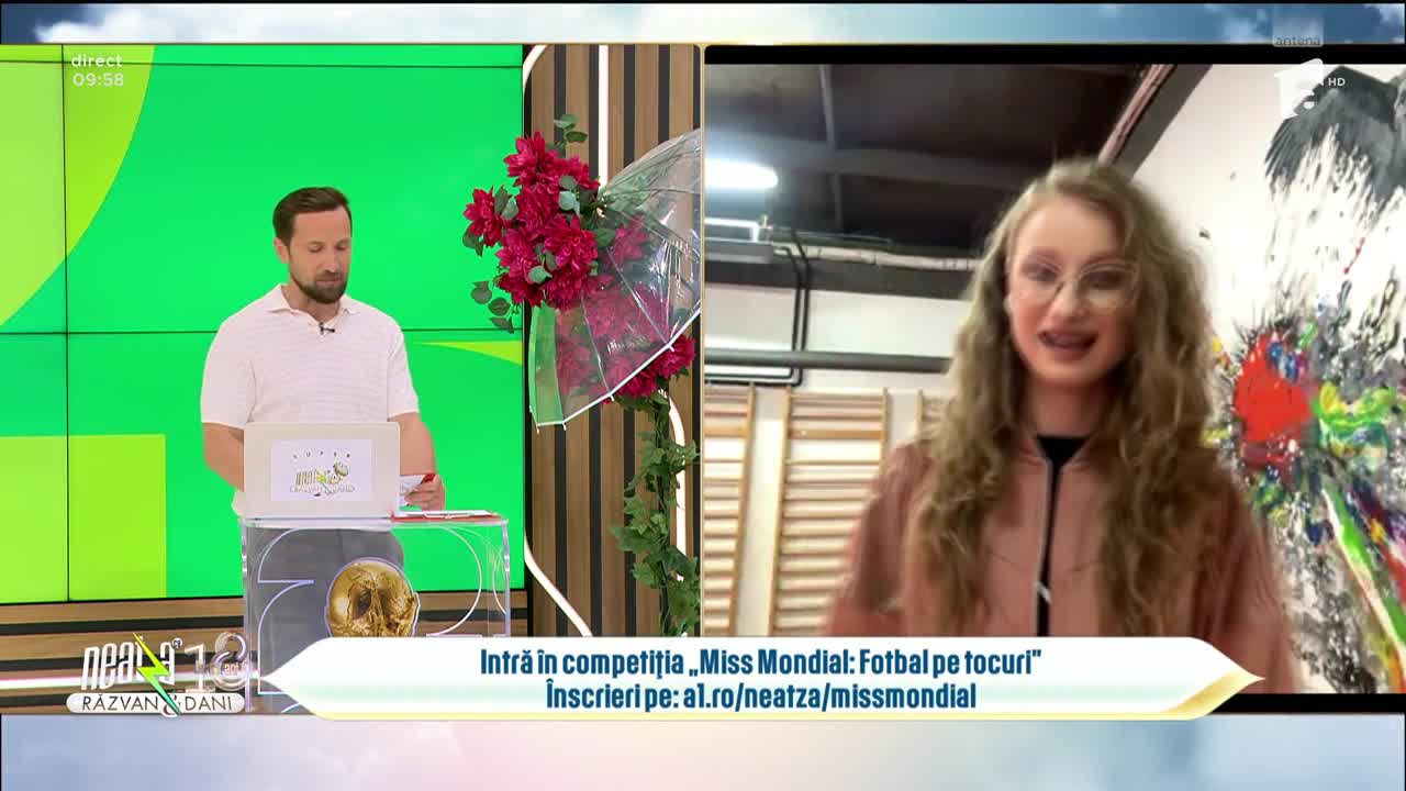 Super Neatza. Competiția "Miss Mondial: Fotbal pe tocuri": Evelyn Groza, candidata zilei