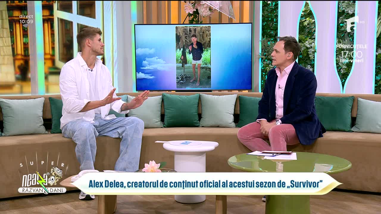 Super Neatza. Alex Delea, creatorul de conținut oficial al acestui sezon de Survivor