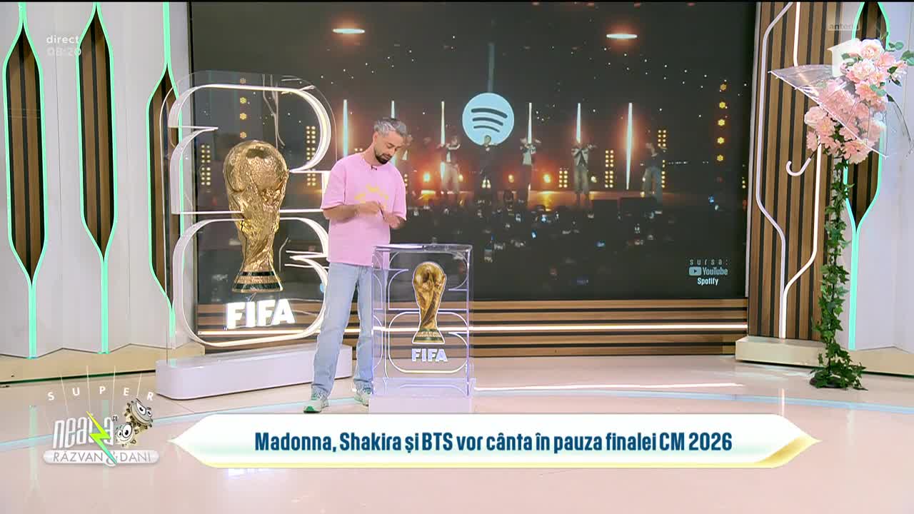 Super Neatza. World Cup News 2026. Madonna, Shakira și BTS vor c&acirc;nta &icirc;n pauza finalei CM 2026