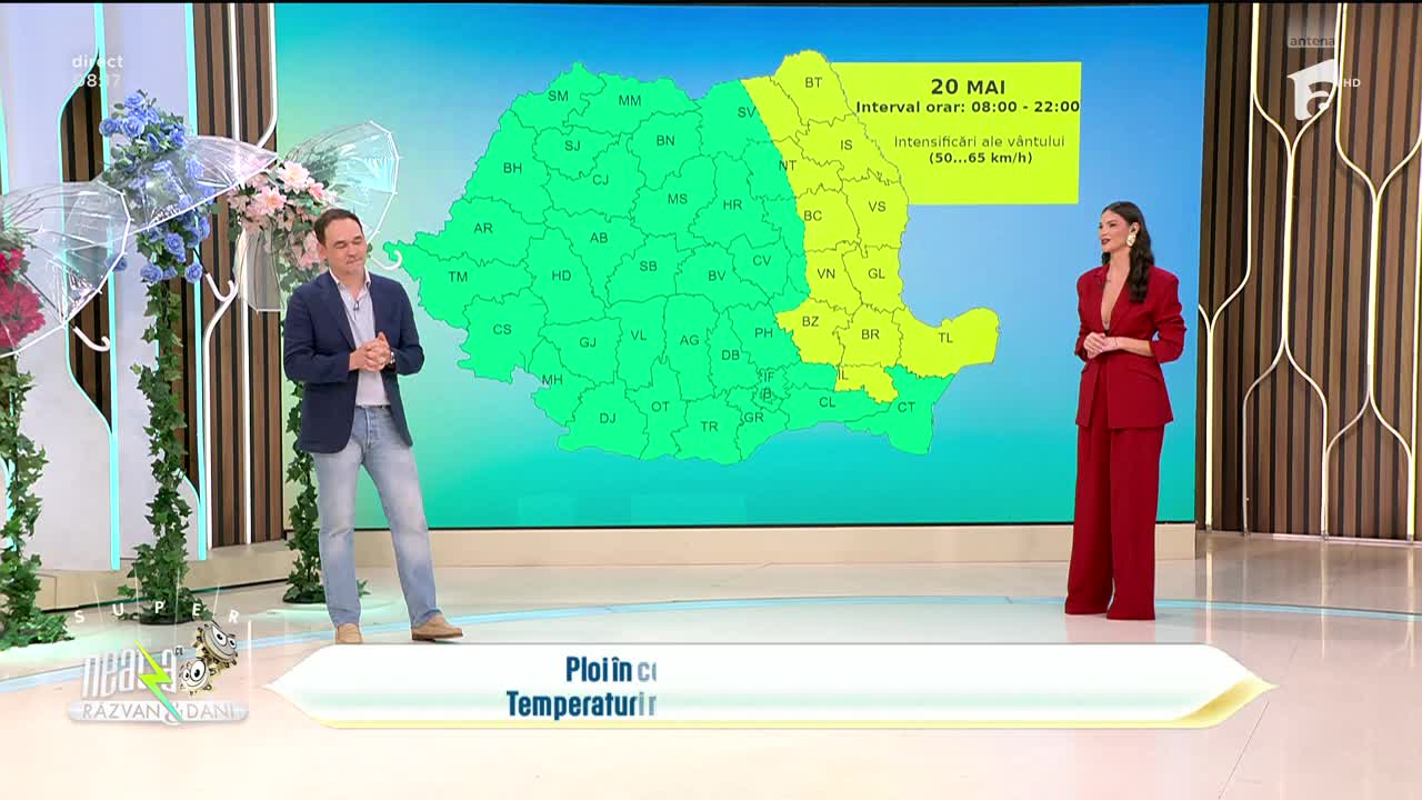 Super Neatza. Prognoza meteo cu Ramona Olaru: Se anunță ploi &icirc;n estul și sud-estul țării