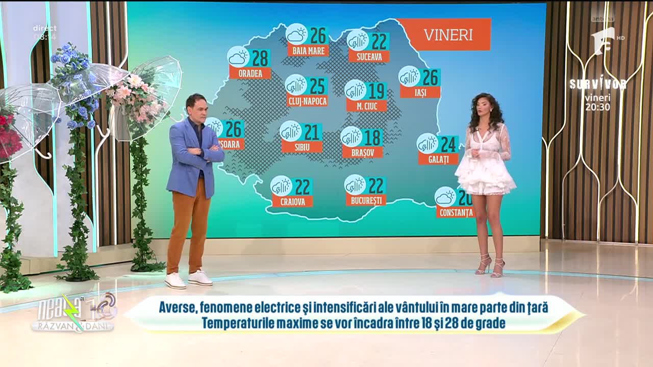 Super Neatza. Prognoza meteo cu Ramona Olaru: Ploi &icirc;n mare parte din țară!