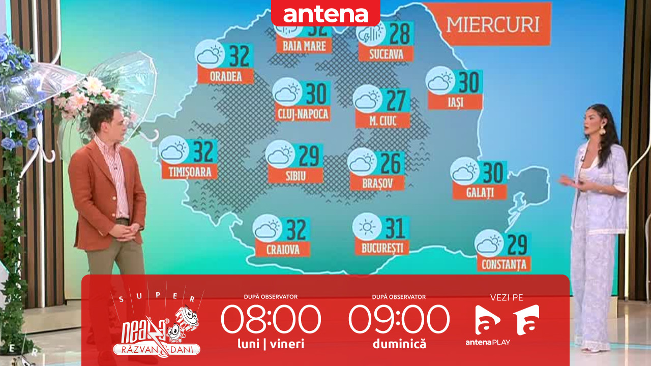 Super Neatza. Prognoza meteo cu Ramona Olaru: Vreme deosebit de caldă