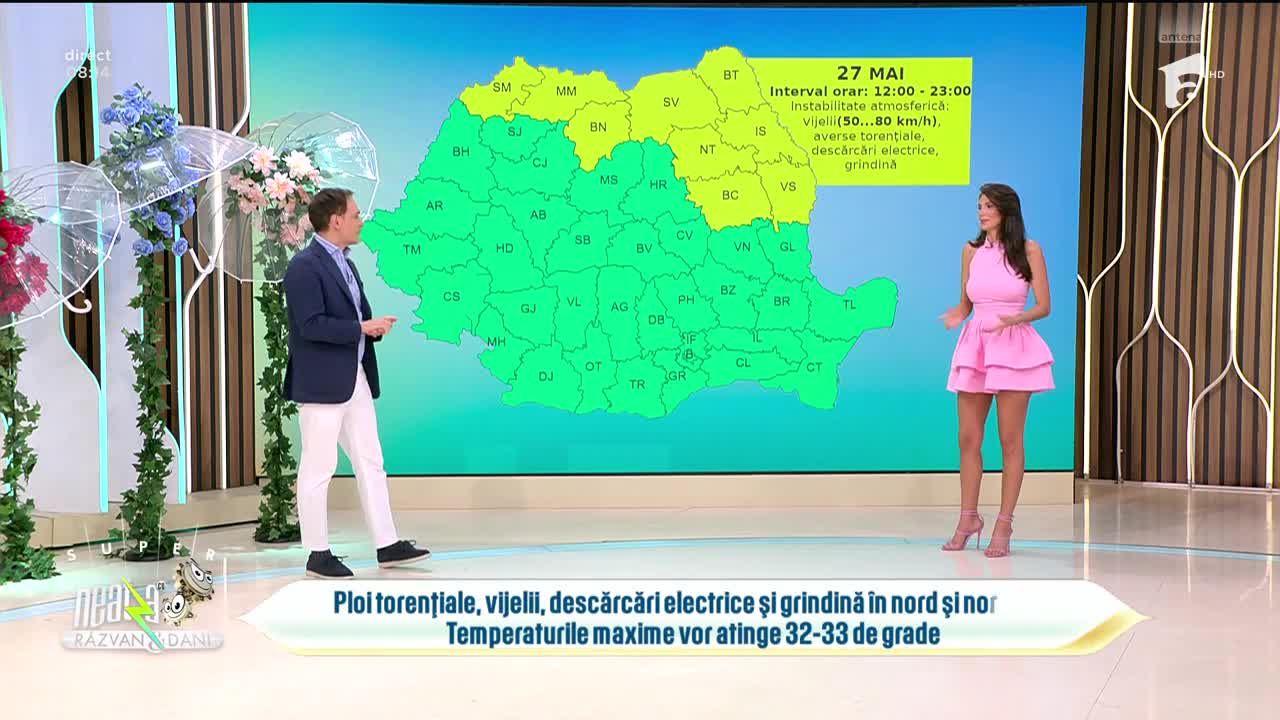 Super Neatza. Prognoza meteo cu Ramona Olaru: Temperaturile maxime vor atinge 32-33 de grade