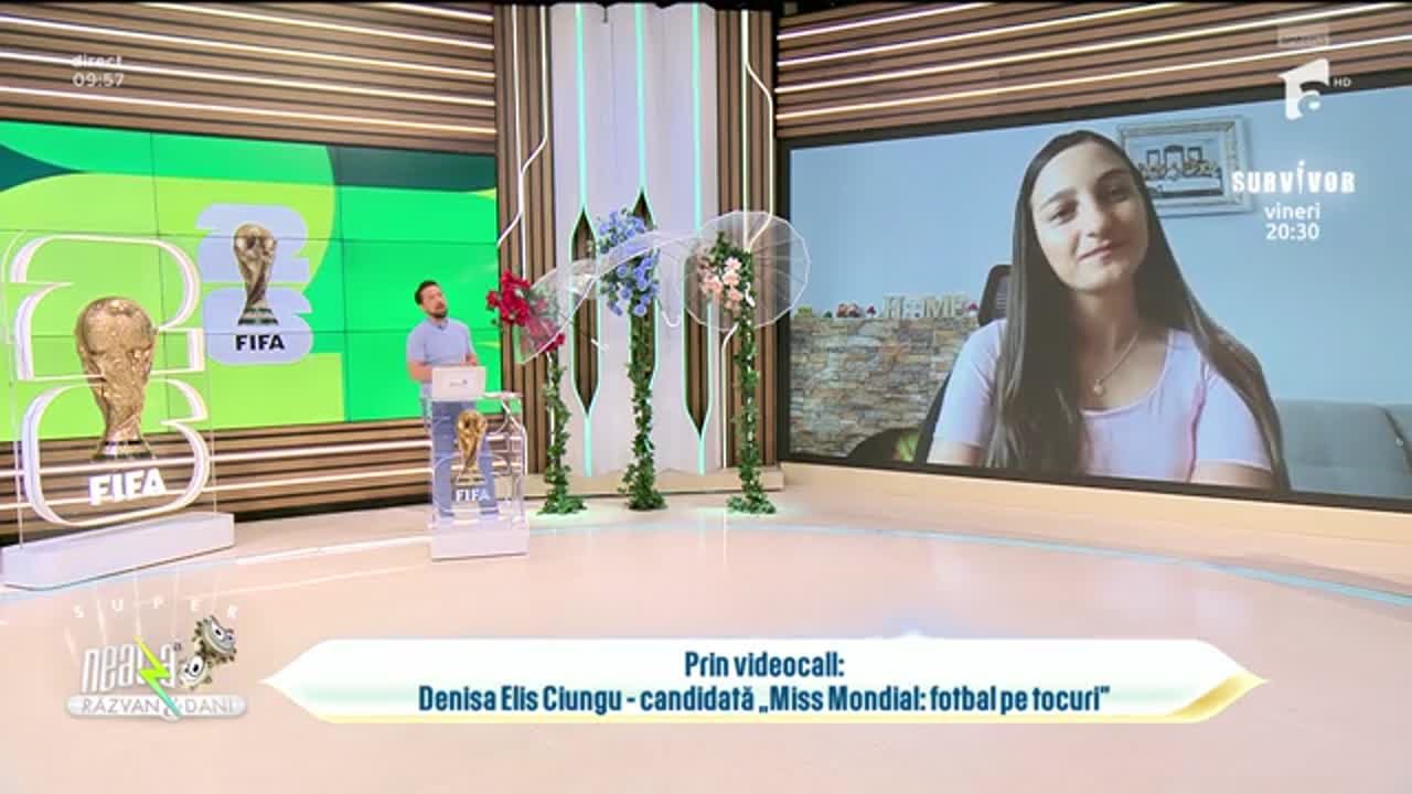 Super Neatza. Competiția "Miss Mondial: Fotbal pe tocuri". Denisa Elis Ciungu, candidata zilei