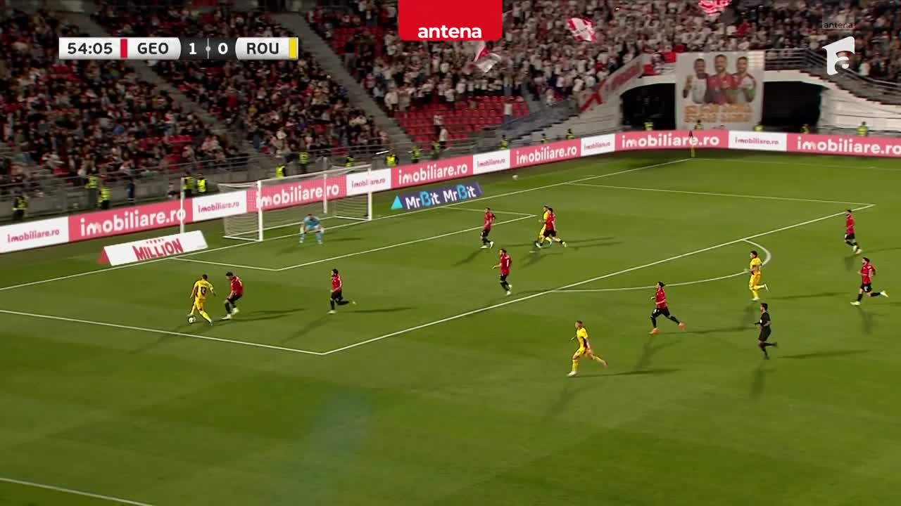 Luis Munteanu înscrie cu capul, min 56 | Georgia - România