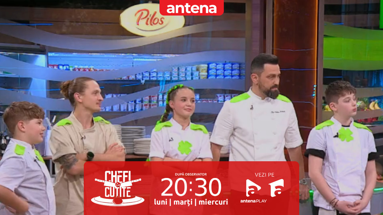 Vine semifinala! Nu rata următoarea ediție Chefi la cuțite - Viitorul are gust, de la 20:30, pe Antena 1 și &icirc;n AntenaPLAY
