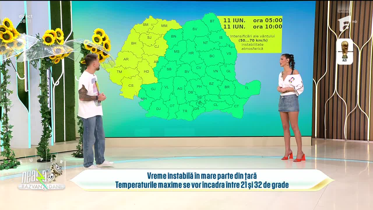 Super Neatza. Prognoza meteo cu Ramona Olaru: Vreme instabilă &icirc;n mare parte din țară