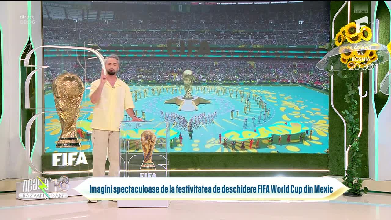 Super Neatza. Imagini spectaculoase de la festivitatea de deschidere FIFA World Cup din Mexic