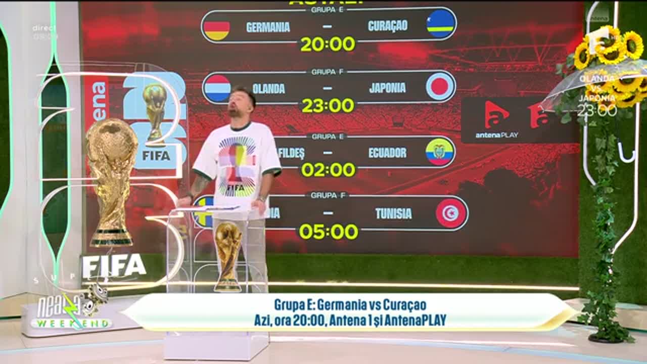 Neatza de Weekend. World Cup News 2026. Rezumatul meciurilor Brazilia - Maroc, Qatar - Elveția, Haiti - Scoția și Australia - Turcia