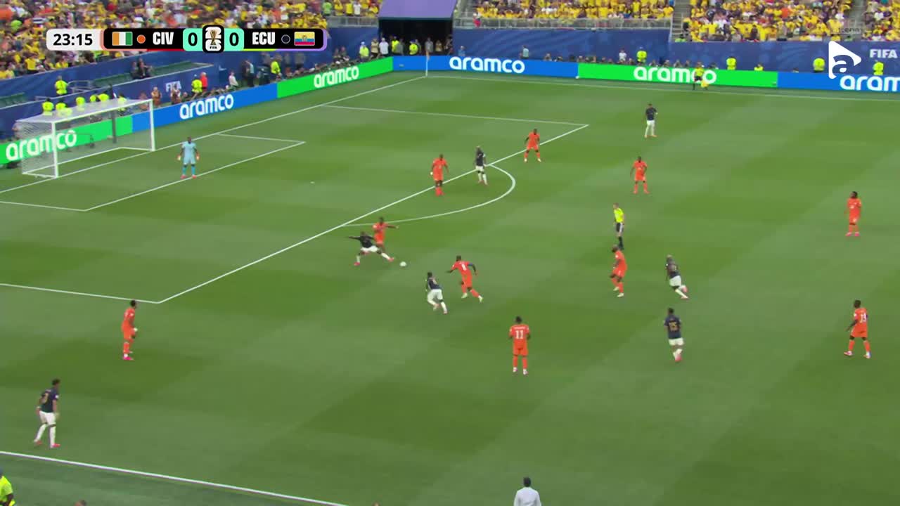 John Yeboah nimerește transversala cu un șut puternic | Coasta de Fildeș vs Ecuador
