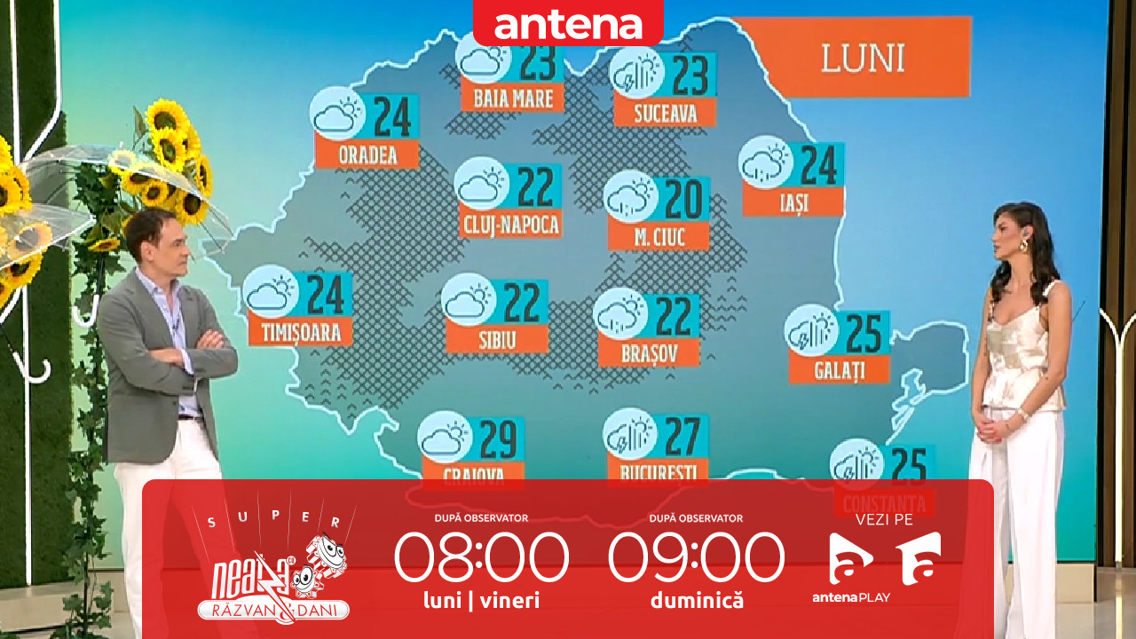 Super Neatza. Prognoza meteo cu Ramona Olaru: Vreme instabilă și cer variabil!