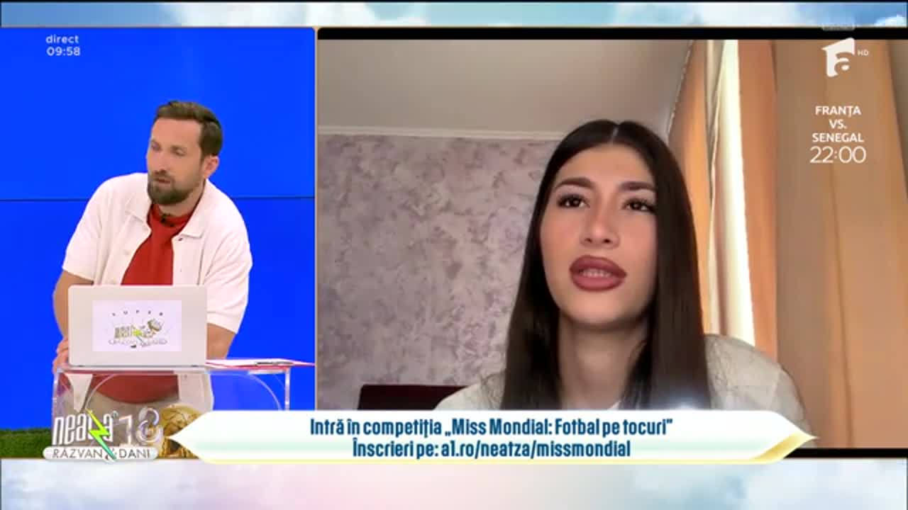Super Neatza. Competiția &bdquo;Miss Mondial: Fotbal pe tocuri&rdquo;. Ariana Raisa, candidata zilei