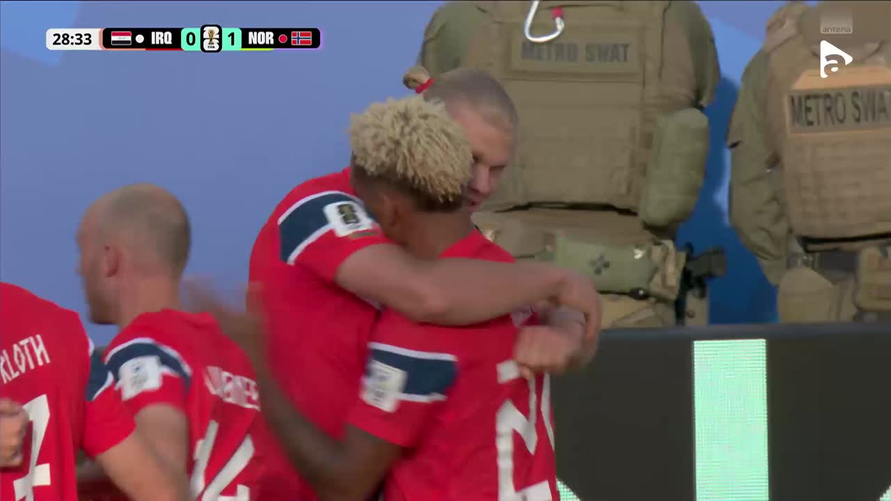 Erling Haaland împinge balonul în poartă din 2 metri | Irak - Norvegia