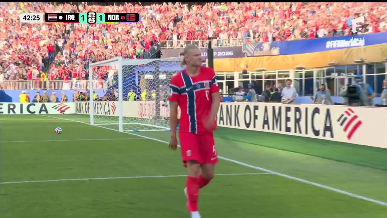 Erling Haaland 1-2 | Irak - Norvegia