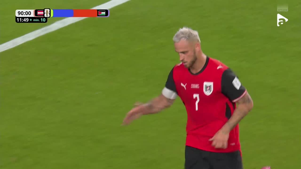 Marko Arnautovic marchează din penalty în ultimul minut la meciului | Austria - Iordania