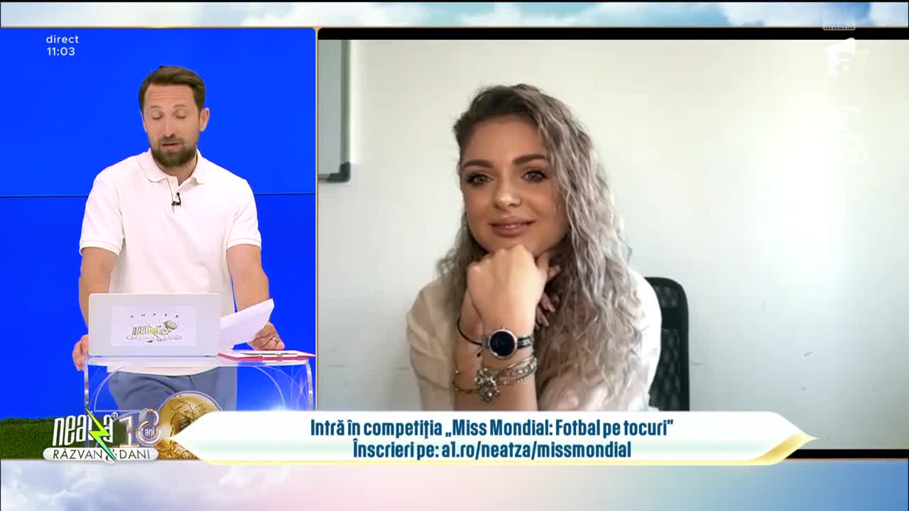 Super Neatza. Competiția &bdquo;Miss Mondial: Fotbal pe tocuri&rdquo;. Aida Ivan, candidata zilei