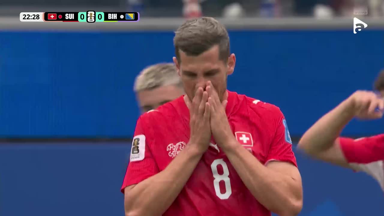 Remo Freuler forțează deschiderea scorului, însă defensiva rezistă | Elveția - Bosnia