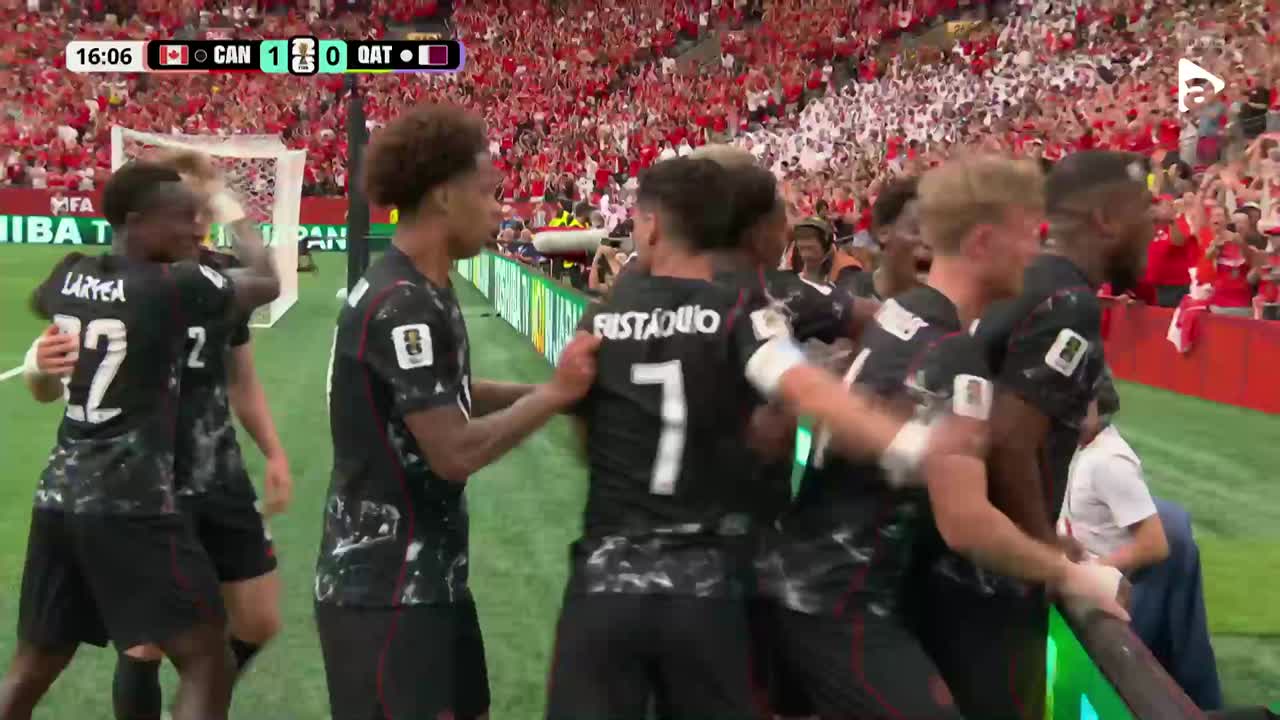 Cyle Larin profită de eroarea lui Mahmoud Abunada și deschide scorul | Canada - Qatar