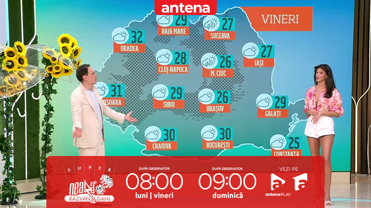 Super Neatza. Prognoza meteo cu Ramona Olaru: Vreme caldă, cu maxime de p&acirc;nă la 32 de grade