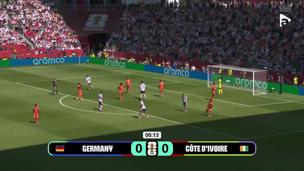 Șutul lui Kai Havertz trece peste poartă | Germania - Coasta de Fildeș