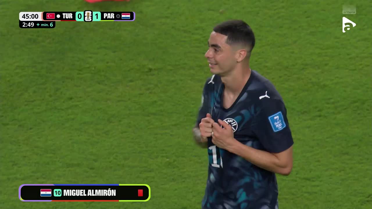 Miguel Almiron vede cartonașul roșu pentru comportament nesportiv! | Turcia - Paraguay