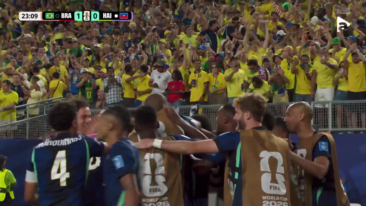 Cunha a înscris, după ce Placide a respins în față | Brazilia - Haiti