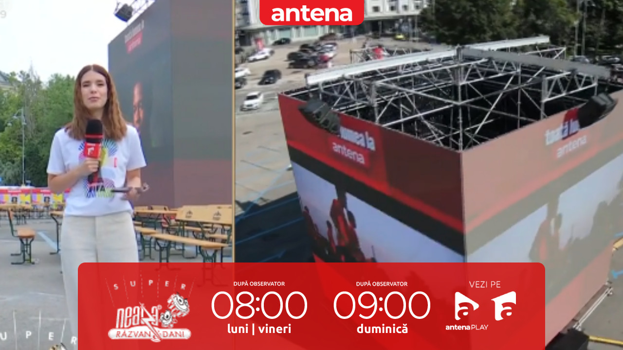 Super Neatza. Suporterii pot vedea cel mai mare spectacol fotbalistic &icirc;n Piața Antena World Cup