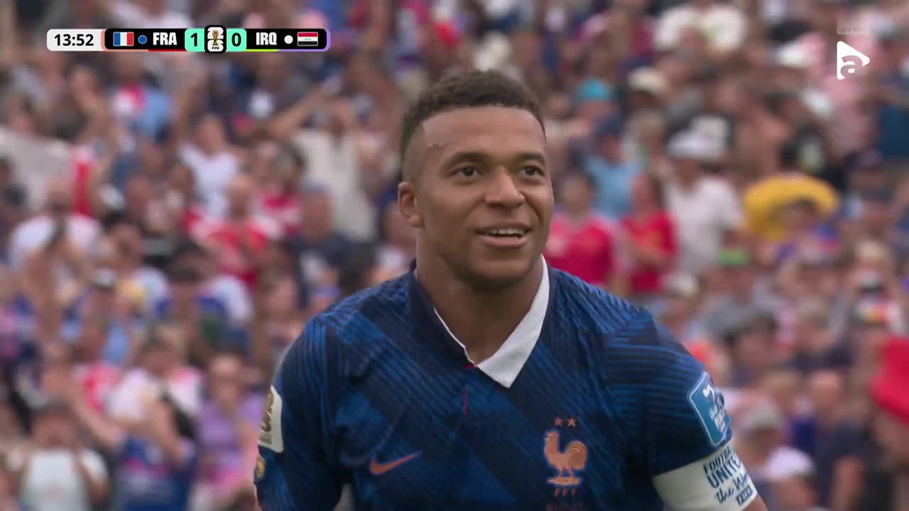 Kylian Mbappe înscrie de la marginea careului și deschide scorul | Franța - Irak