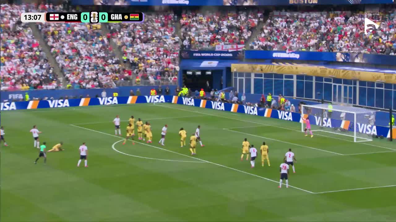 Declan Rice șutează periculos, dar mingea se duce peste poartă | Anglia - Ghana