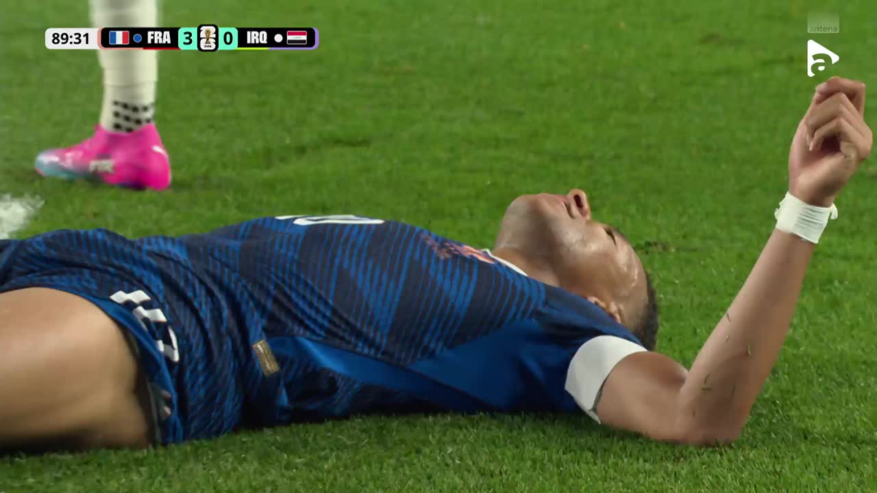 Kylian Mbappe aproape de hat-trick! Execuție puternică, dar pe lângă vinclu | Franța - Irak