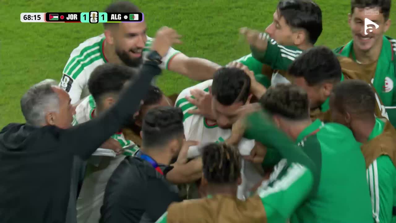 Mohamed El Amine Benbouali se înalță la corner și egalează | Iordania - Algeria